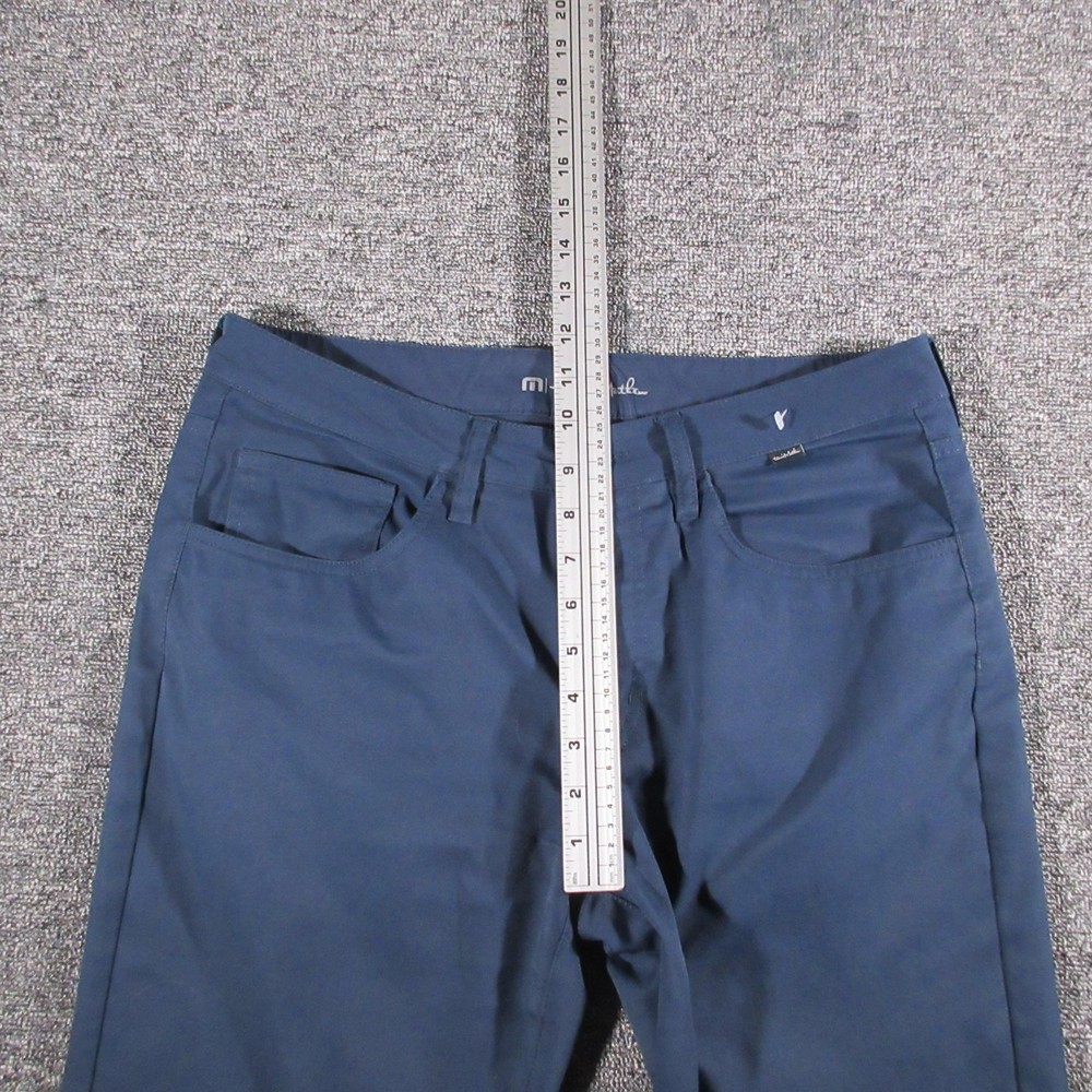TravisMathew Pants Mens 32 Blue Golf Performance Stretch Flat Front Polyester
