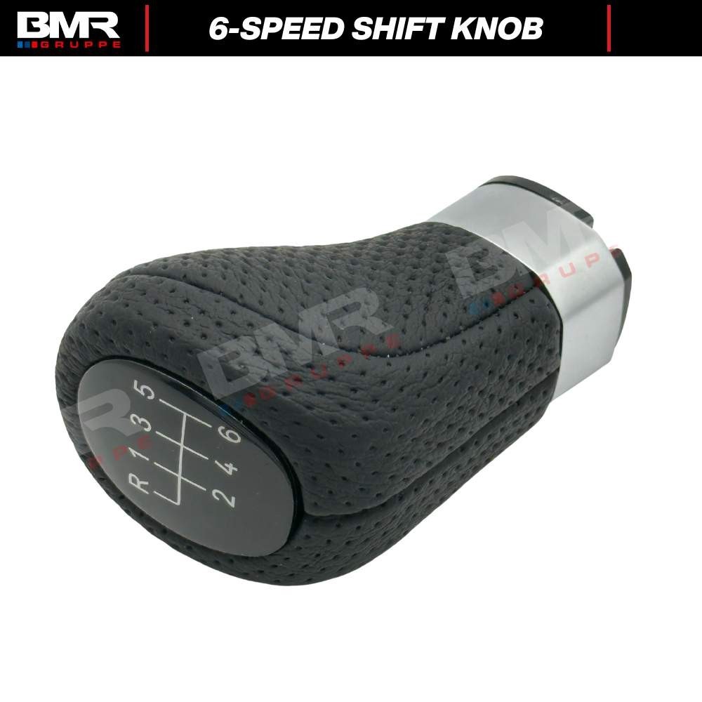 6 Speed Shift Knob Black Leather for BMW E82 E88 E90 E92 E46 E36 Z4 Manual 6MT