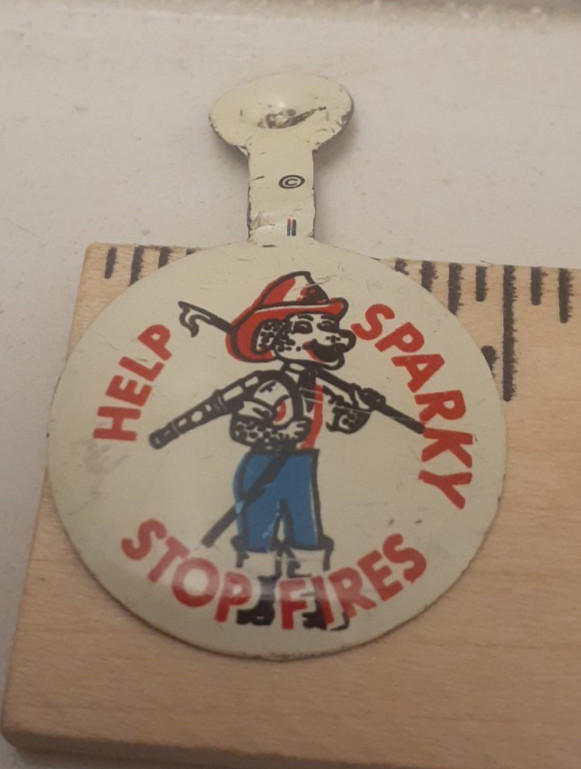 Help Sparky Stop Fires Fold Over Pin
