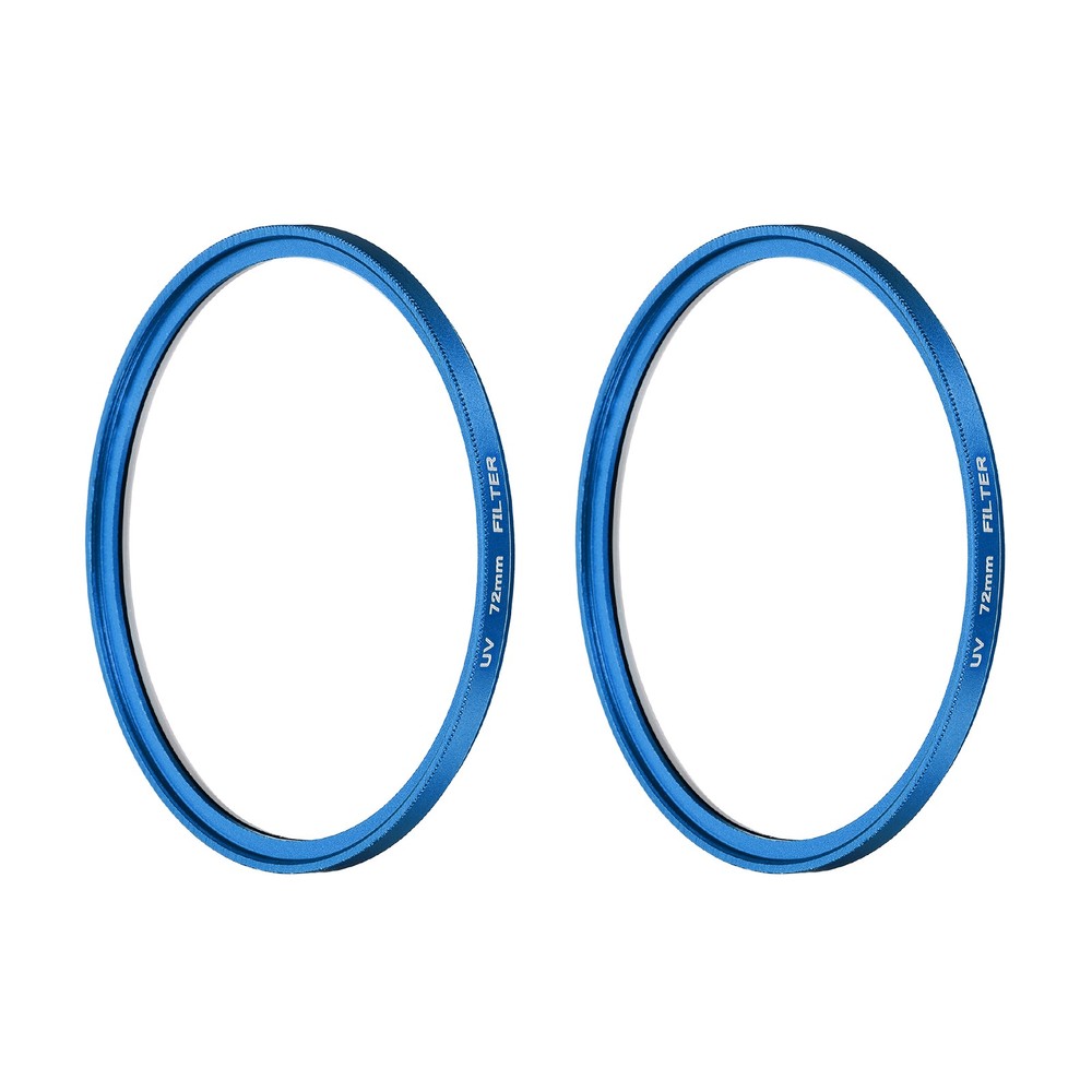 2Pcs 72mm Ultra Slim Lens Filter Multi Coating Camera Len Filter, Blue
