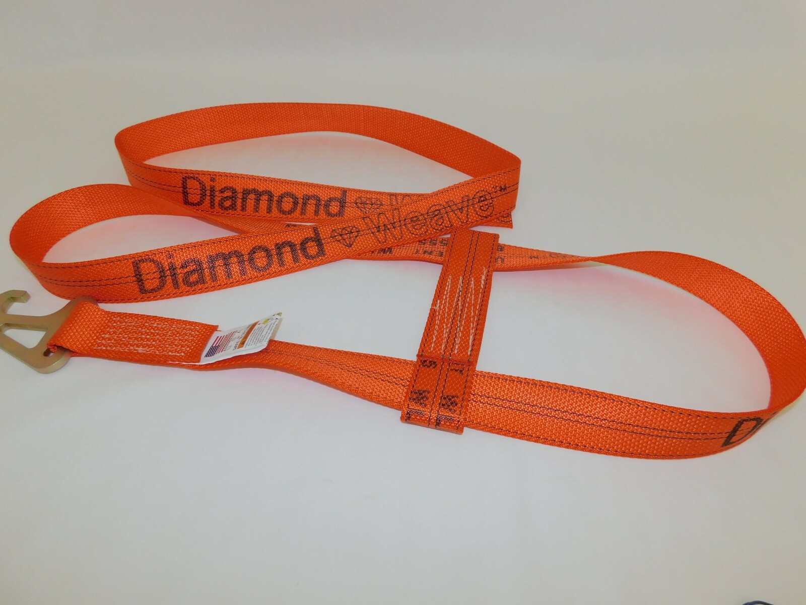 2 Pack of Orange DIAMOND WEAVE Wheel Lift Straps for Jerr-Dan MPL Element Basket
