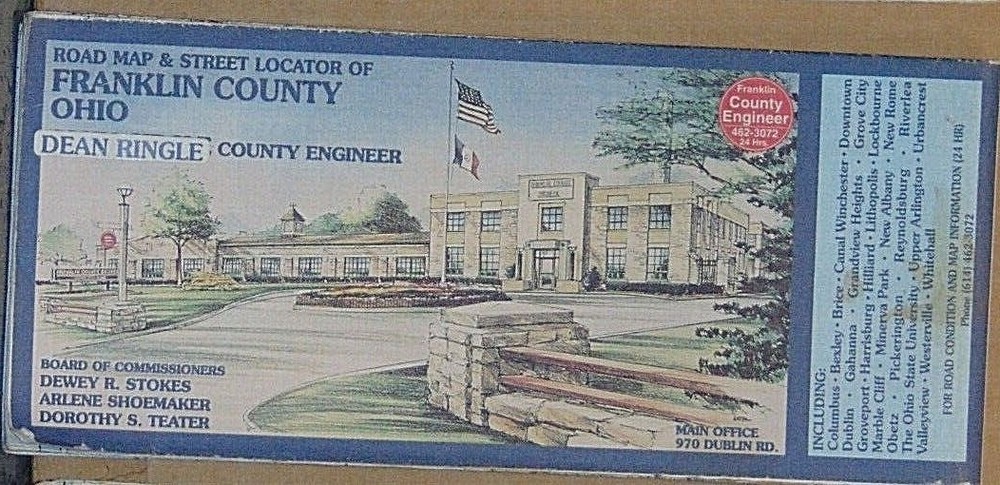 2000 Franklin County, Ohio Official Highway Map A