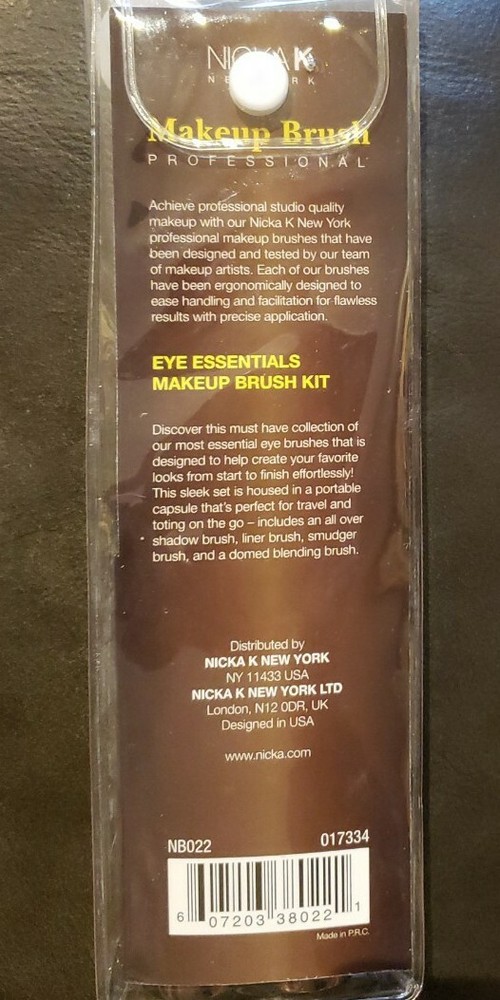 Makeup Brush Professional EYE ESSENTIALS Brush Kit (NickaK)