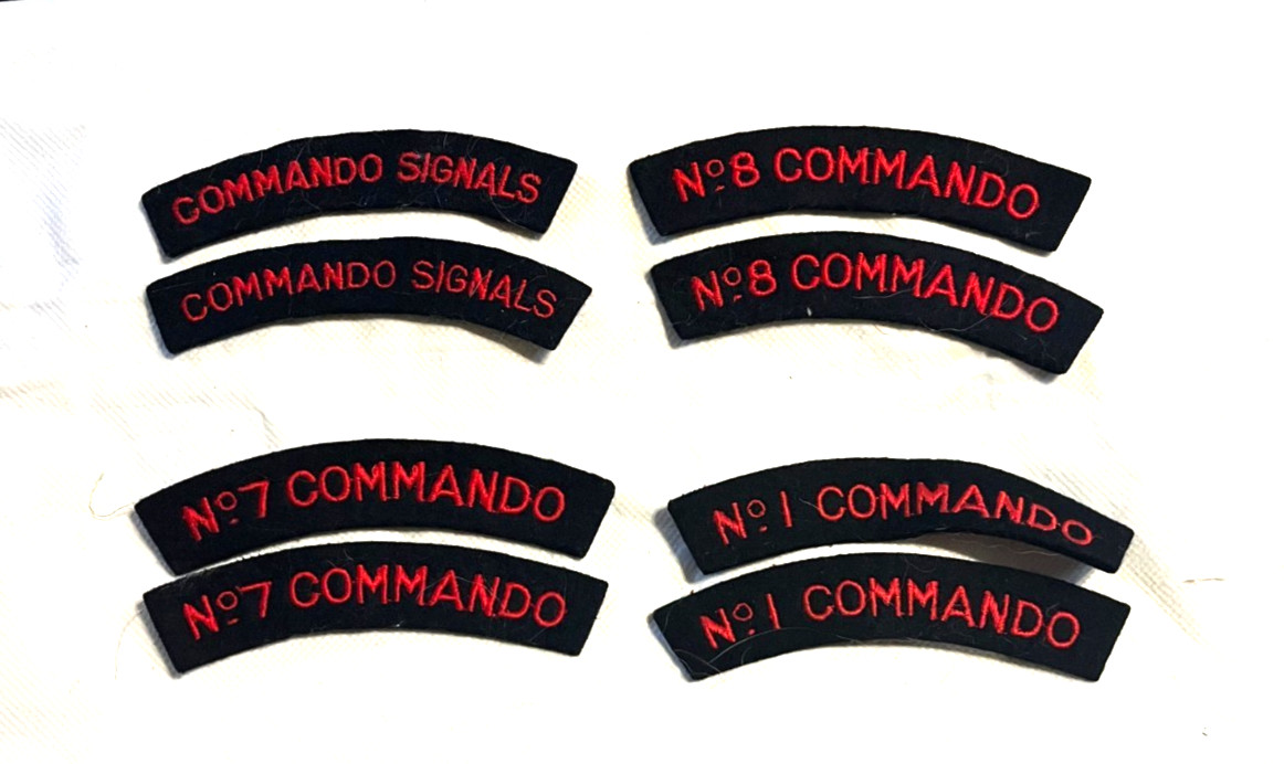 British WW2 Commando Shoulder patches SET OF 4 Pairs