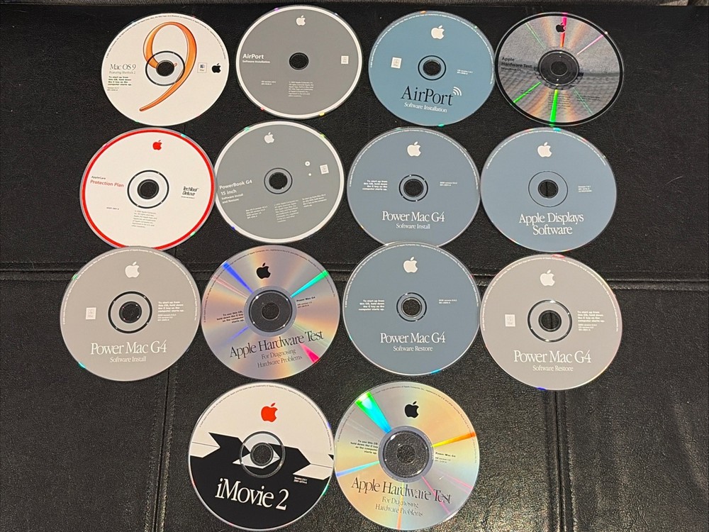 Apple Power Mac G4 Software Restore Install Disc Set w/ Hardware Test & More!