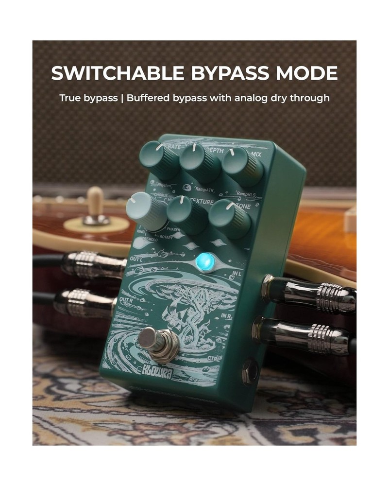 Sprout Modulation Guitar Pedal for Electric Guitar with CTRL Input, 9 Effects...