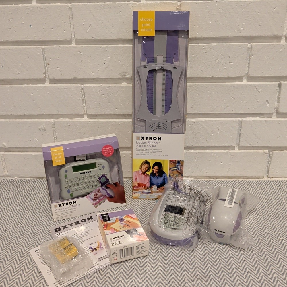 Xyron Design Runner Suite Handheld Craft Printer w/ Accessories