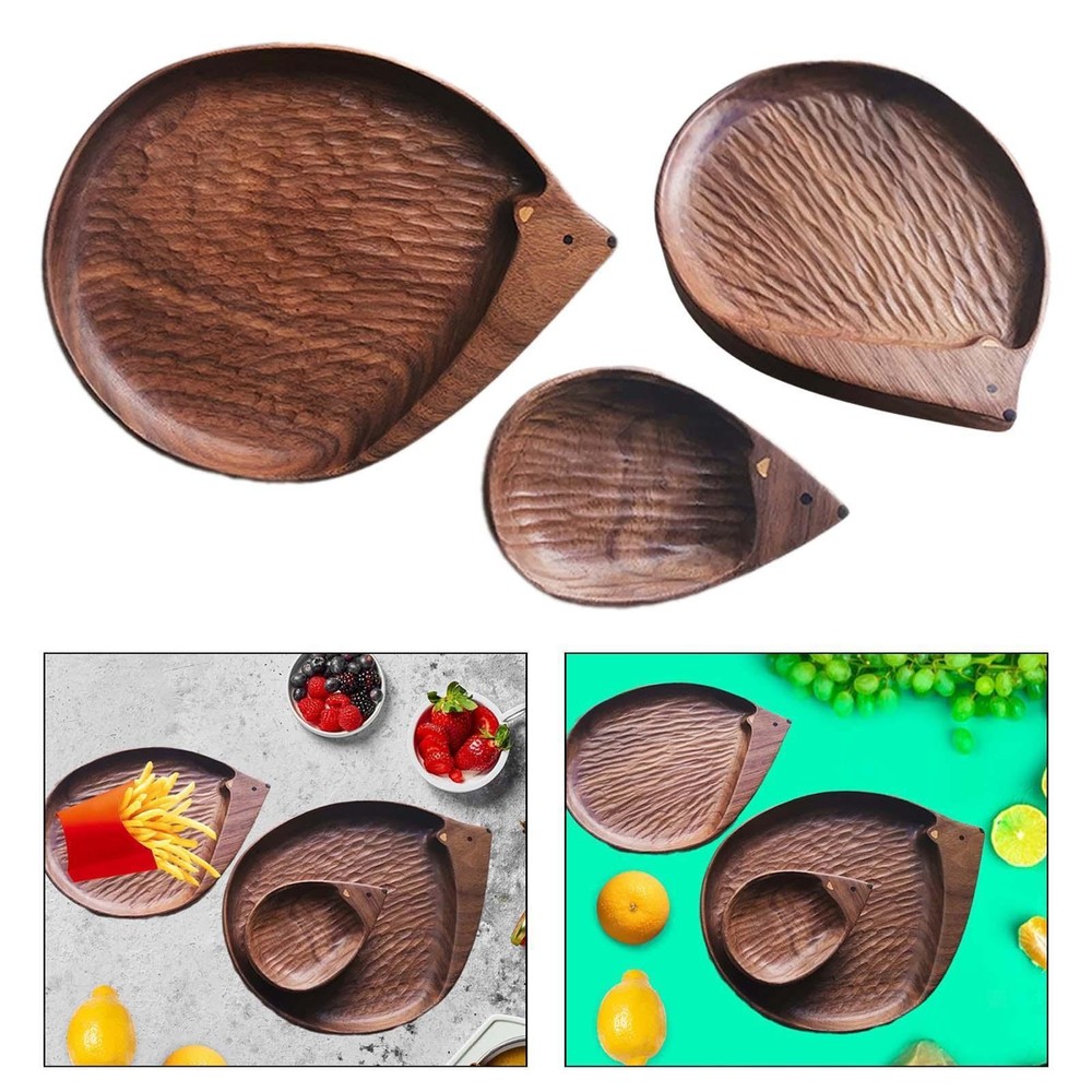 Wood Hedgehog Shaped Tray Serving Tray Practical Kitchen Decorative Serving