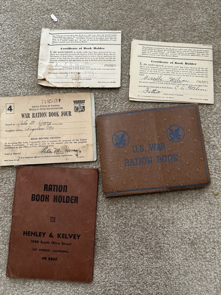 Ww2 Ration Book Lot
