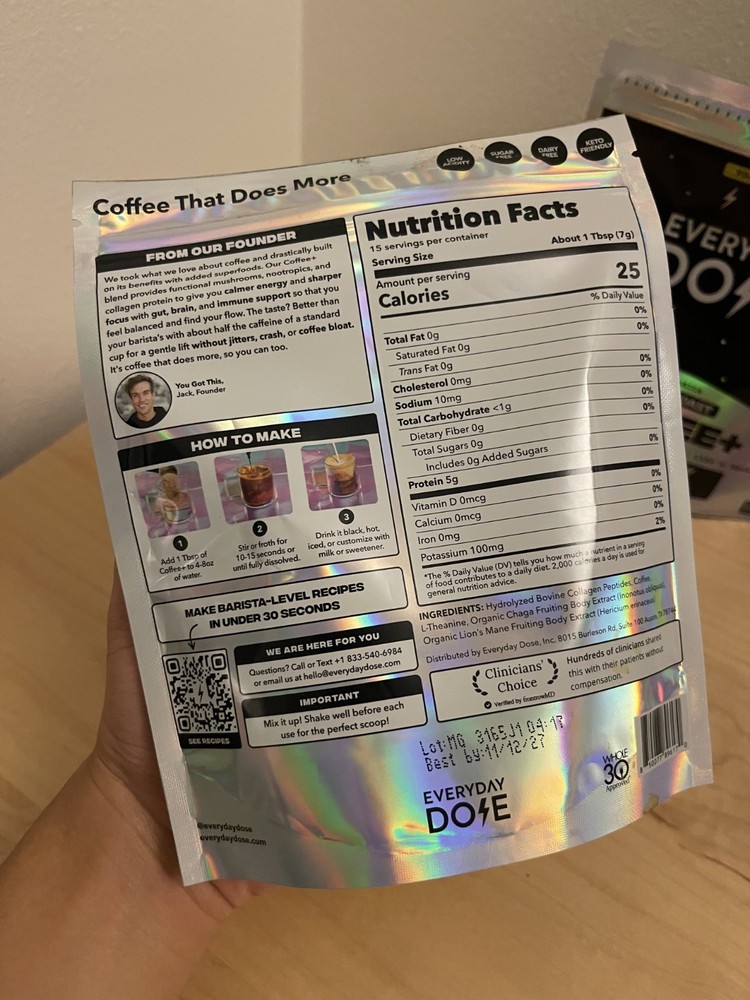 Everyday Dose Coffee+ BUNDLE Pack: Mild Roast, Medium Roast, Matcha Exp: 11/2027