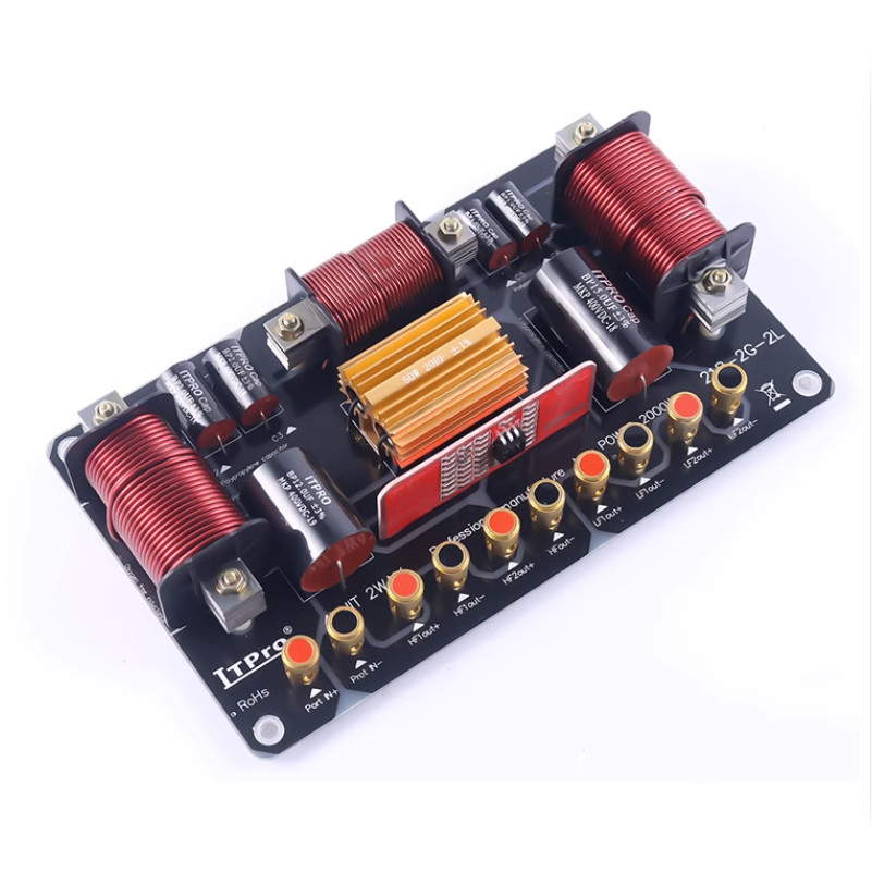 2000W 2 Way 4 Unit Dual Tweeter Bass Speaker Frequency Divider Crossover Filter