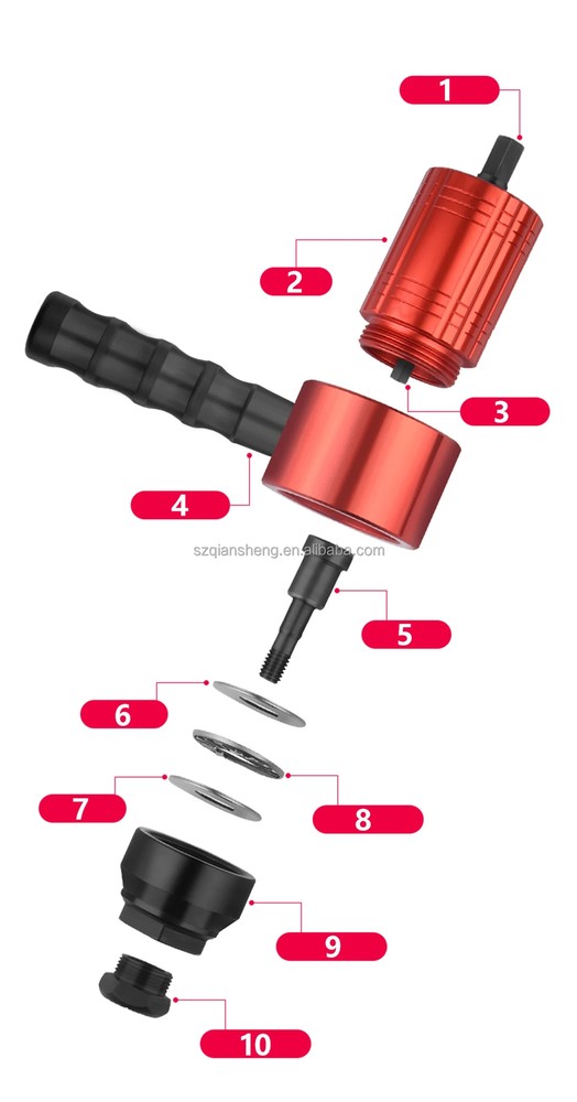 M3~M8 Rivet Nut Gun Riveting Cordless Rivet Drill Electric Adapter Insert Tools