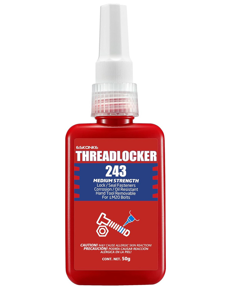 Thread Locker Blue 243 - Removable Threadlocker Metal Glue for Nuts, Bolts