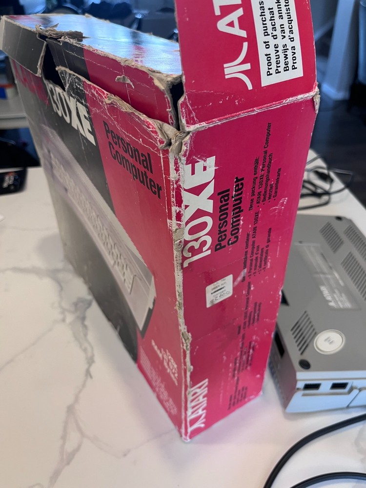 Atari 130XE Computer with Box - Tested and Working