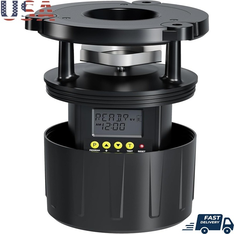 Efficient Deer Feeder Kit Digital Timer Adjustable Arms Solar Panel Compatible