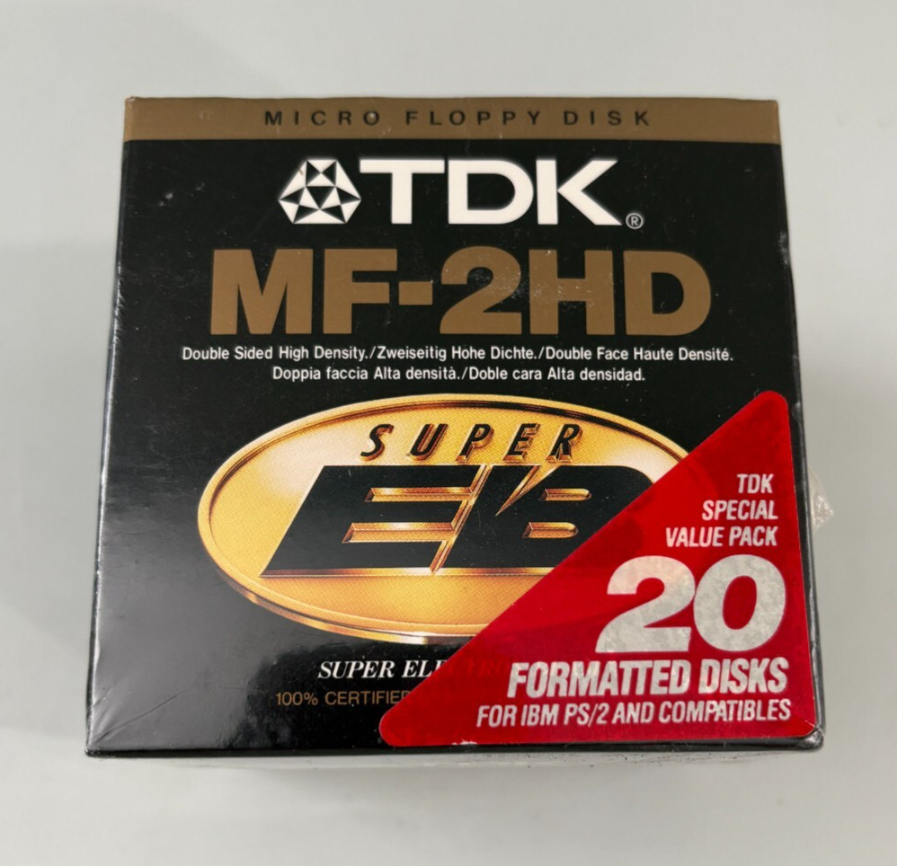 TDK MF-2HD Micro Floppy Disk Super EB  2x 10-Pack NEW Sealed