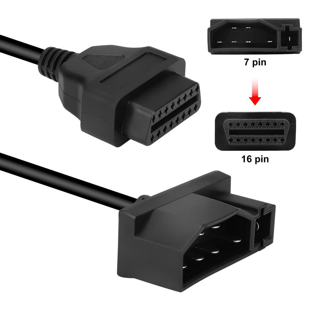 7Pin OBD1 to 16Pin OBD2 Cable Adapter Code Reader Scan Diagnostic Tool For Ford