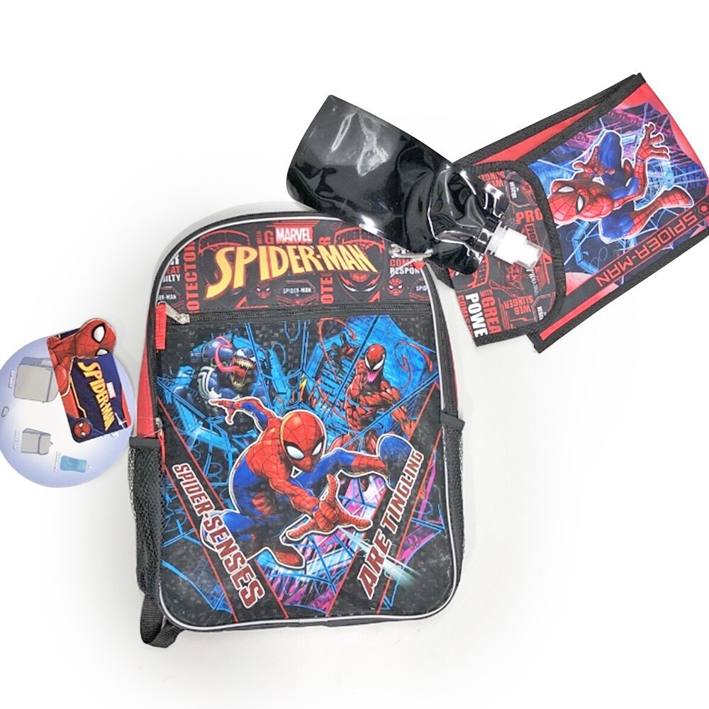 Fast Forward Spiderman Five - Place Set Large Backpack Black, Multicolor