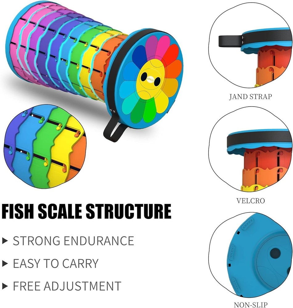 Upgraded Portable Collapsible Folding Stool W/ Cushion Retractable Telescoping