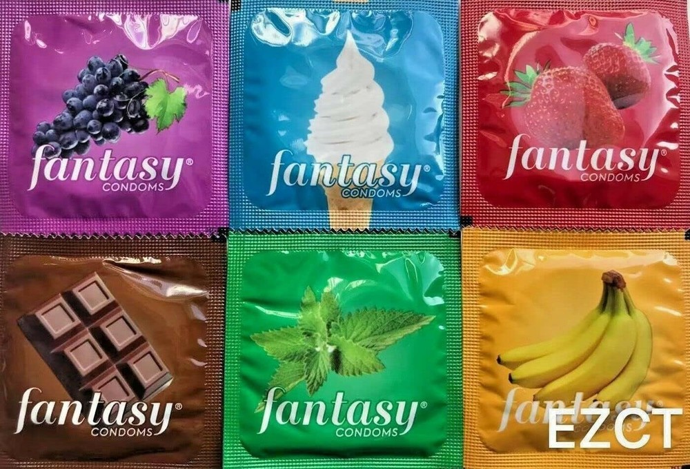 Fantasy Flavored Condoms 48 Pack Assorted Latex Lubricated
