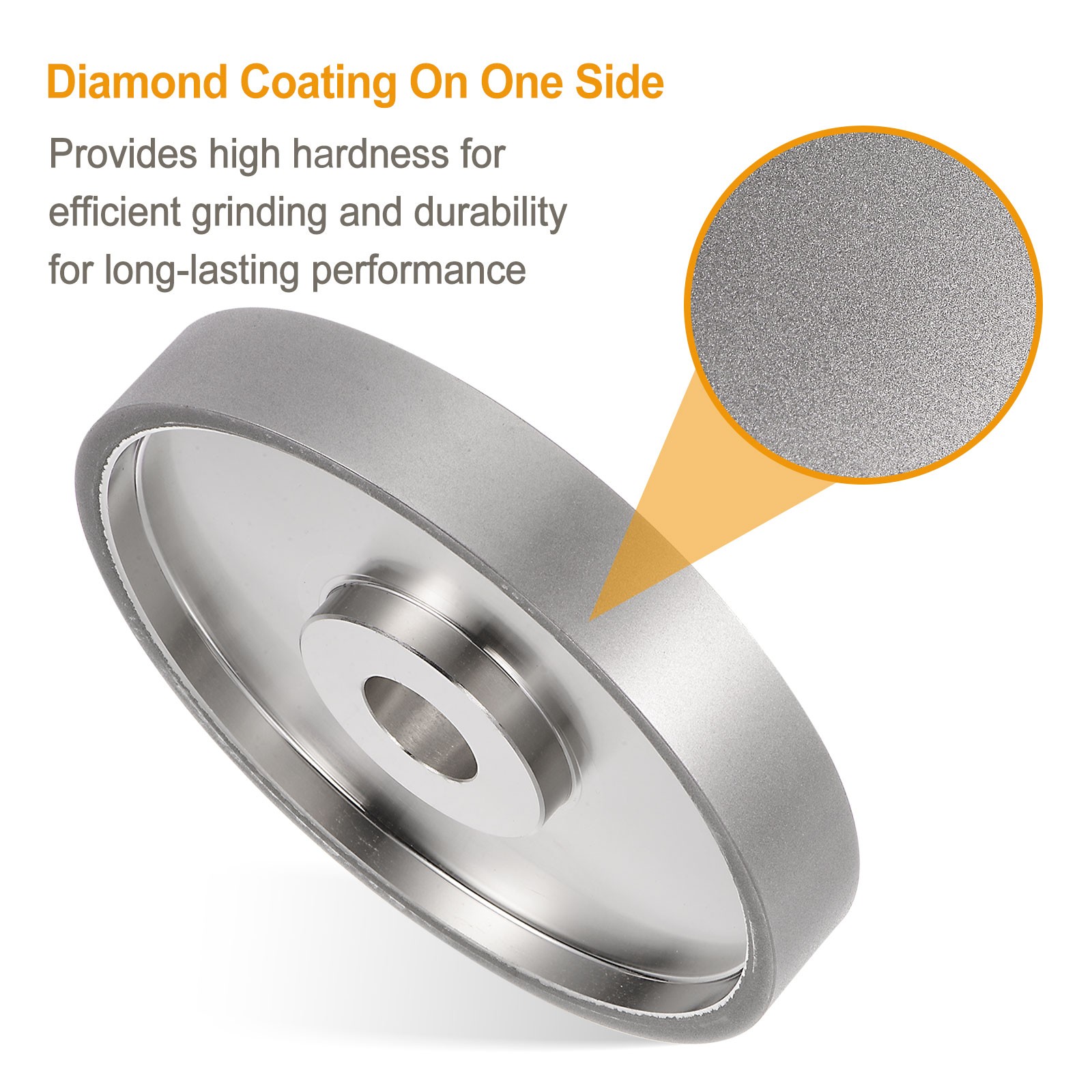 Diamond Lapidary Wheel 6" x 1" Arbor Hole 600 Grit Grinding Wheels