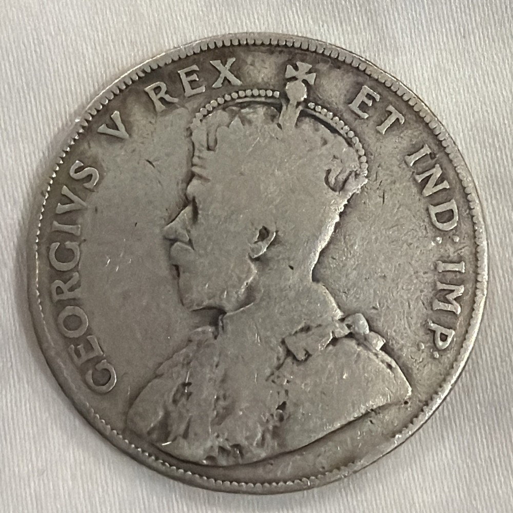 1911-CANADA .925 Silver HALF DOLLAR Sterling 50c