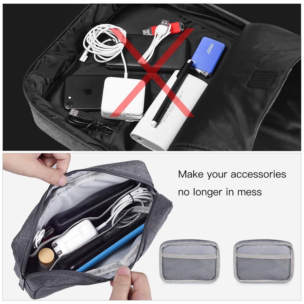 Universal Electronics Accessories Carrying Case, 2PCS Big + Small Portable St...