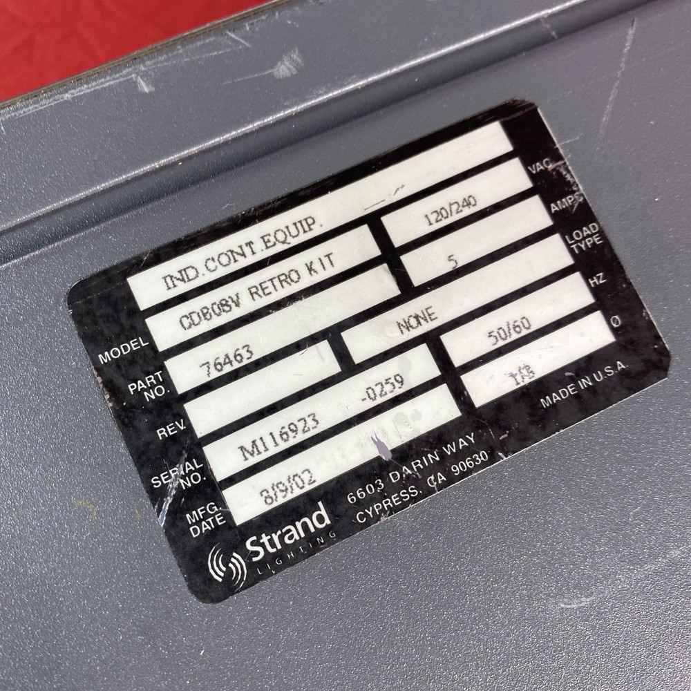 Strand Lighting CD 80 Supervisor Processor Retro Kit - Untested For Parts As Is
