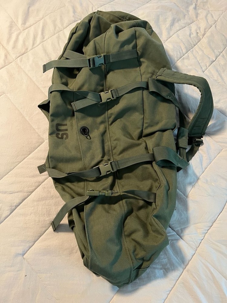 US Military Surplus Improved Duffel Bag Olive Drab Green Large Deployment Bag
