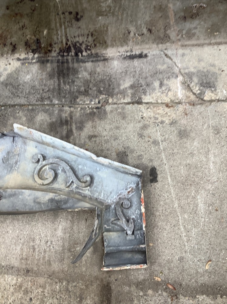 Antique Window Door Pediment Header Vtg Architectural #4