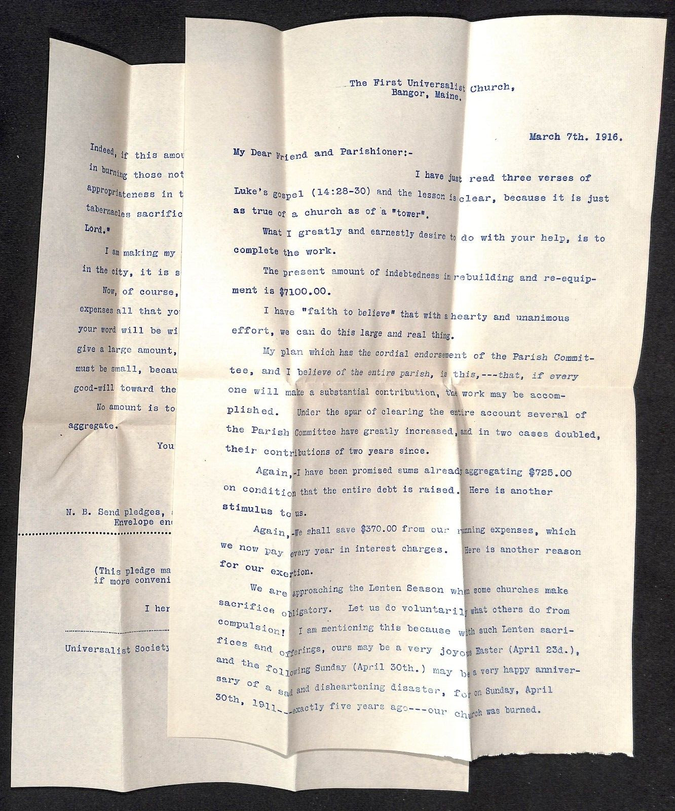 Bangor, ME Amos W. Knowlton* 1916 Rev. Ashley A. Smith First Universalist Church