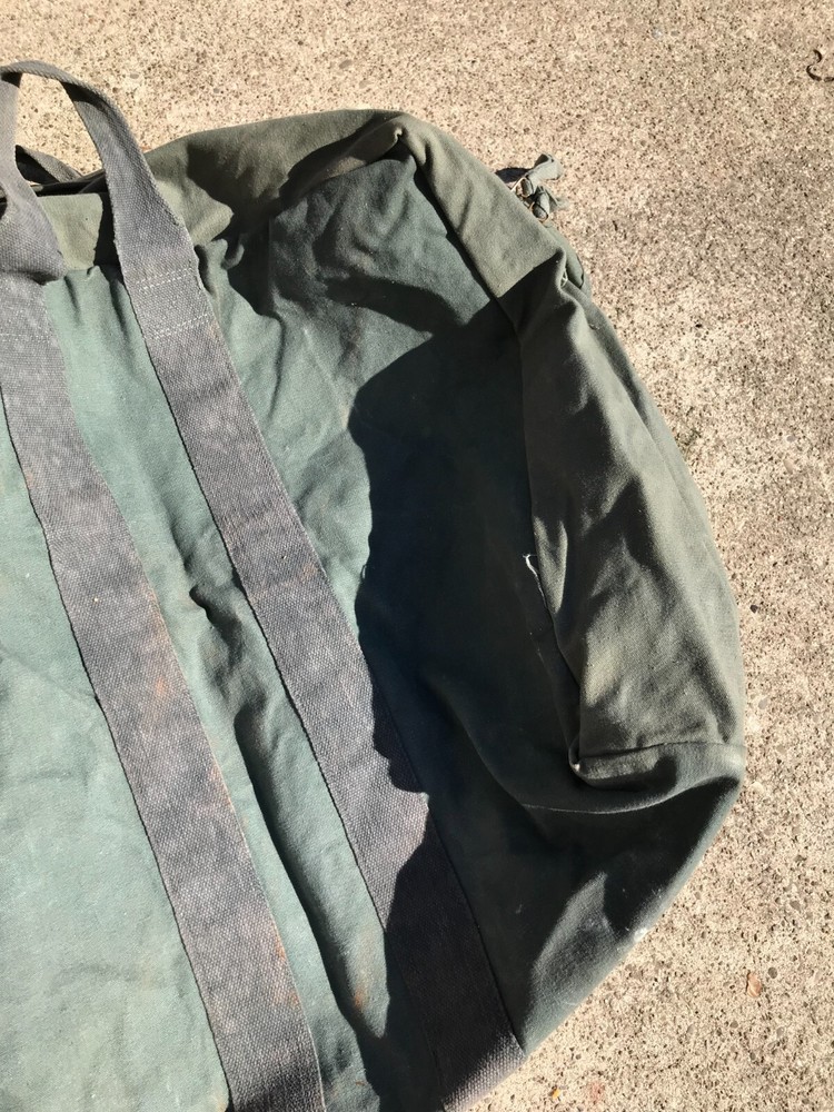 Heavy Canvas U.S. Aviator Kit Bag 1980's Dated Sec Ops Used