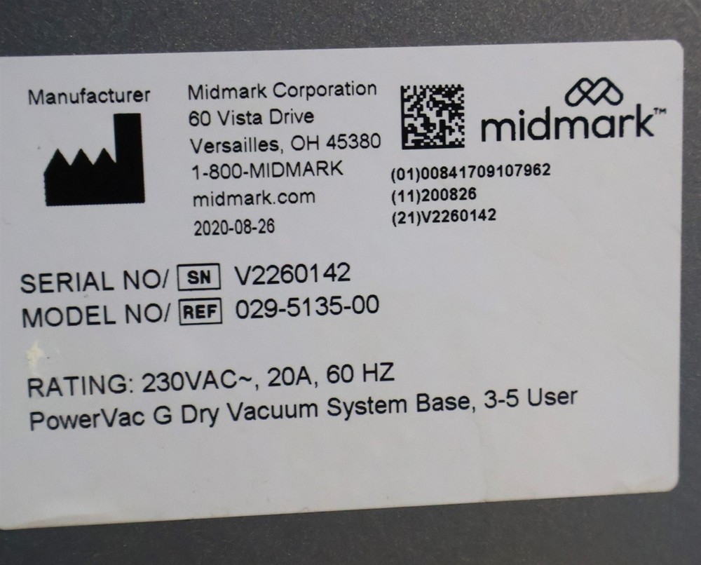 Midmark PowerVac G Dental Vacuum Pump System