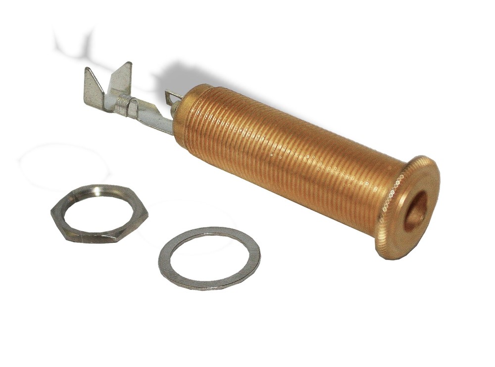Jack Cylinder Switchcraft 1/4" Stereo Gold 152B