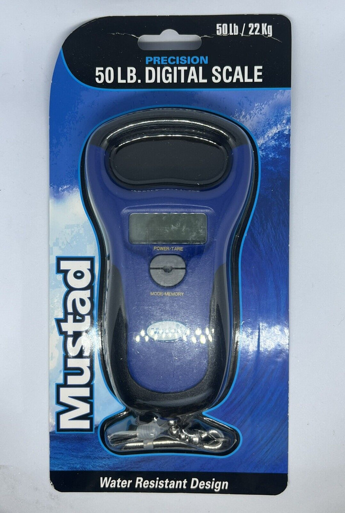1 Mustad Precision 50 lb. Digital Scale. Water Resistant Design