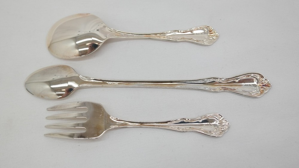 Oneida Harmony Silver Plated Silverware 3 Piece Baby Set "Jacob" JR