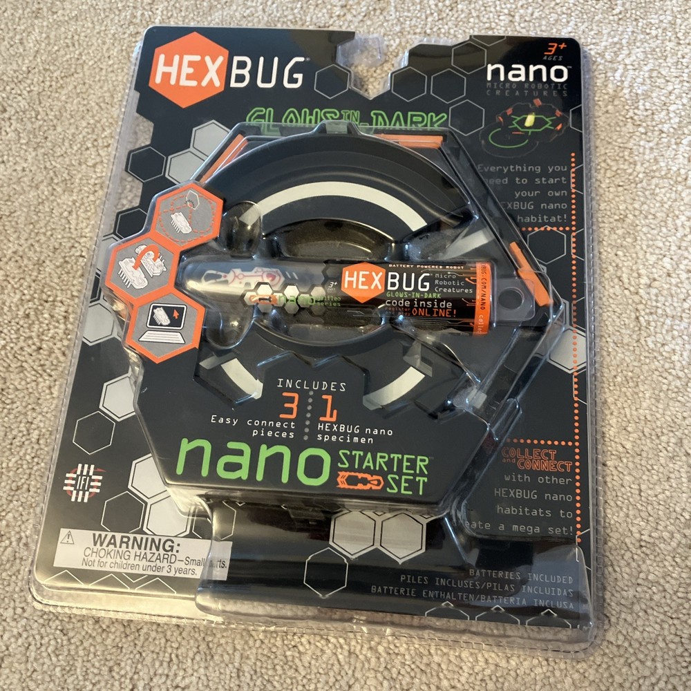 Rare HexBug Hex Bug Nano Starter Set Micro Robotic Creature Glow New In Package