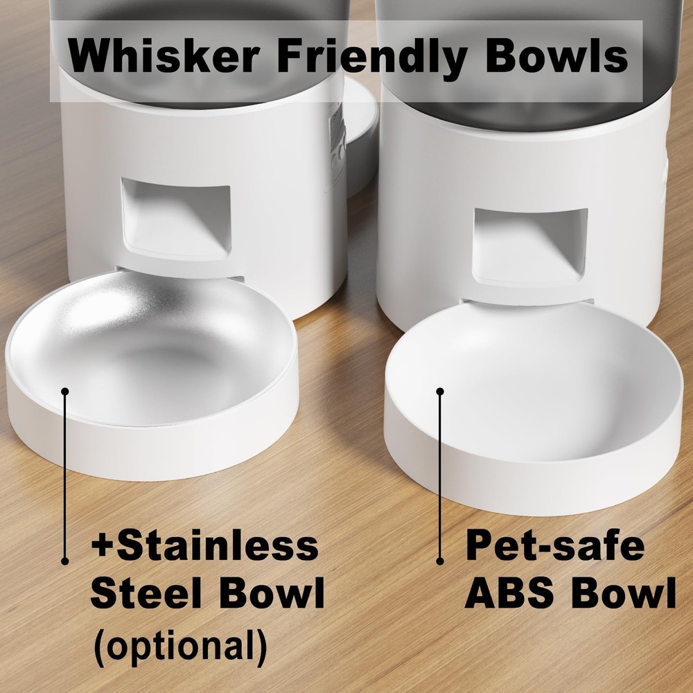 Automatic Cat Feeder 2 Cats 4.2L Dispenser Double Bowls Programmable Portion Voi