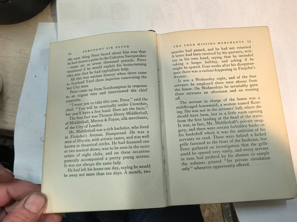 Sergeant Sir Peter by Edgar Wallace, published 1933