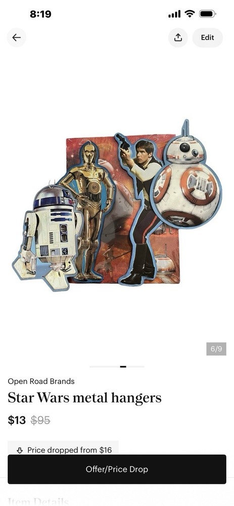 Star Wars Metal /6 Pieces