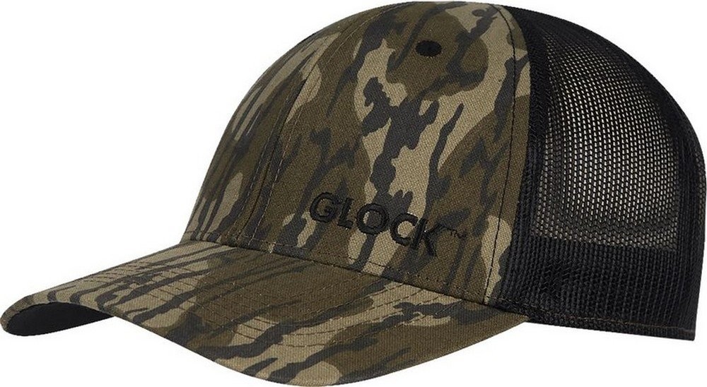 Glock Canvas Front/Mesh Back Hat Adjustable Snapback Bottomland Camo - AP96274