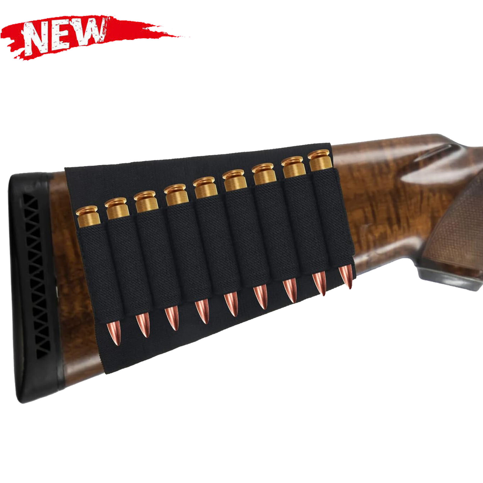 9 Round Rifle Buttstock Shell for.270, 30-30, 30-06, 45, 0.30in to 0.50in Holder