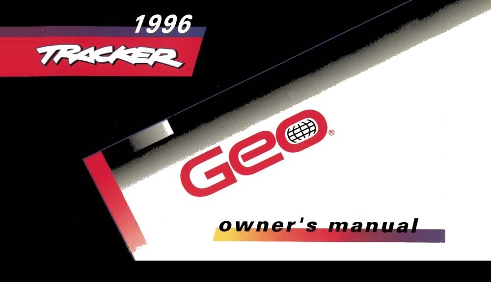 1996 Chevrolet Tracker Owner's Manual