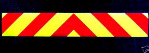 Self Adhesive Chevrons Reflective + Fluorescent 610mm