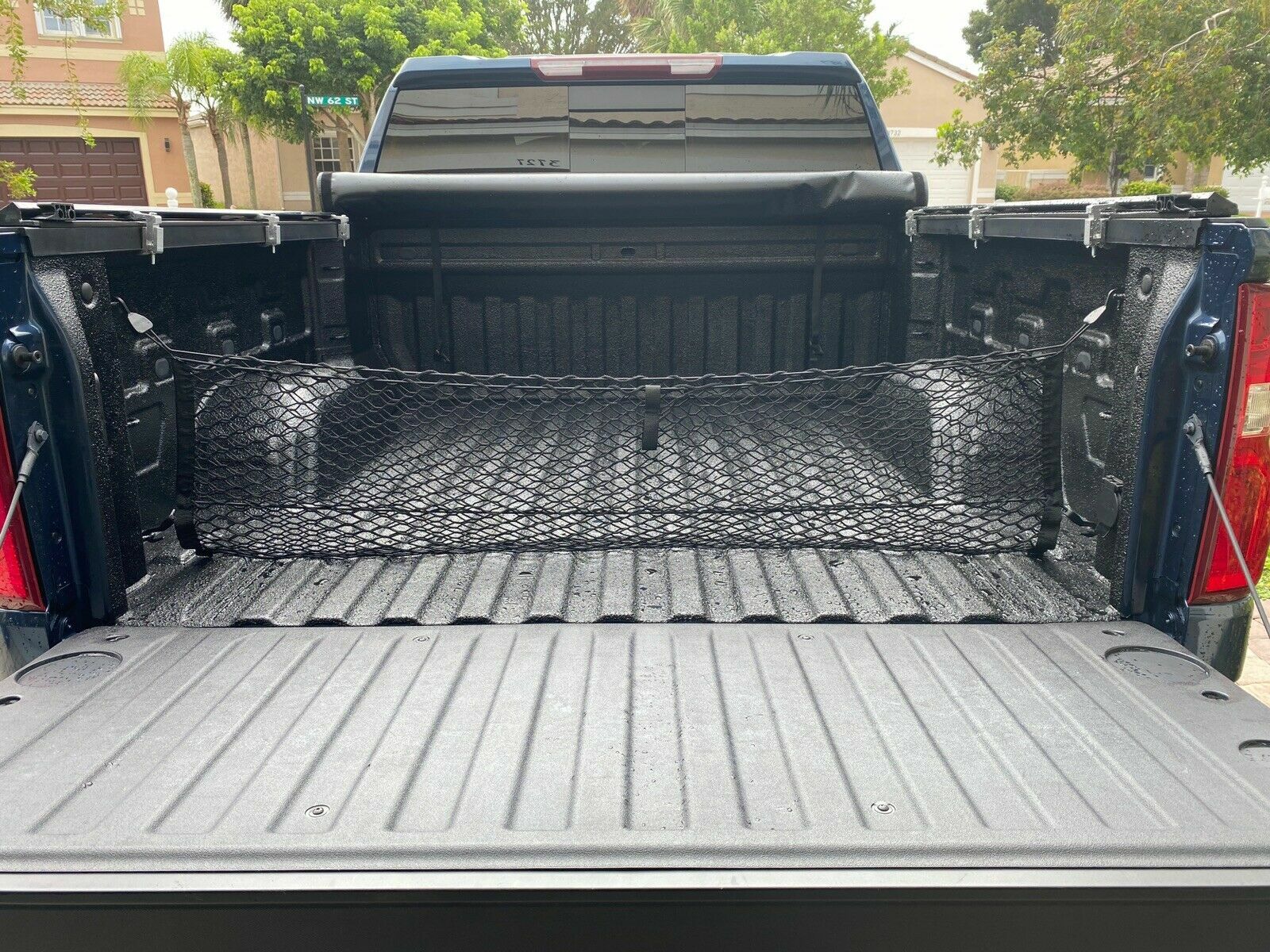 Rear Trunk Envelope Style Cargo Net for CHEVY SILVERADO GMC SIERRA 2013-2024 New