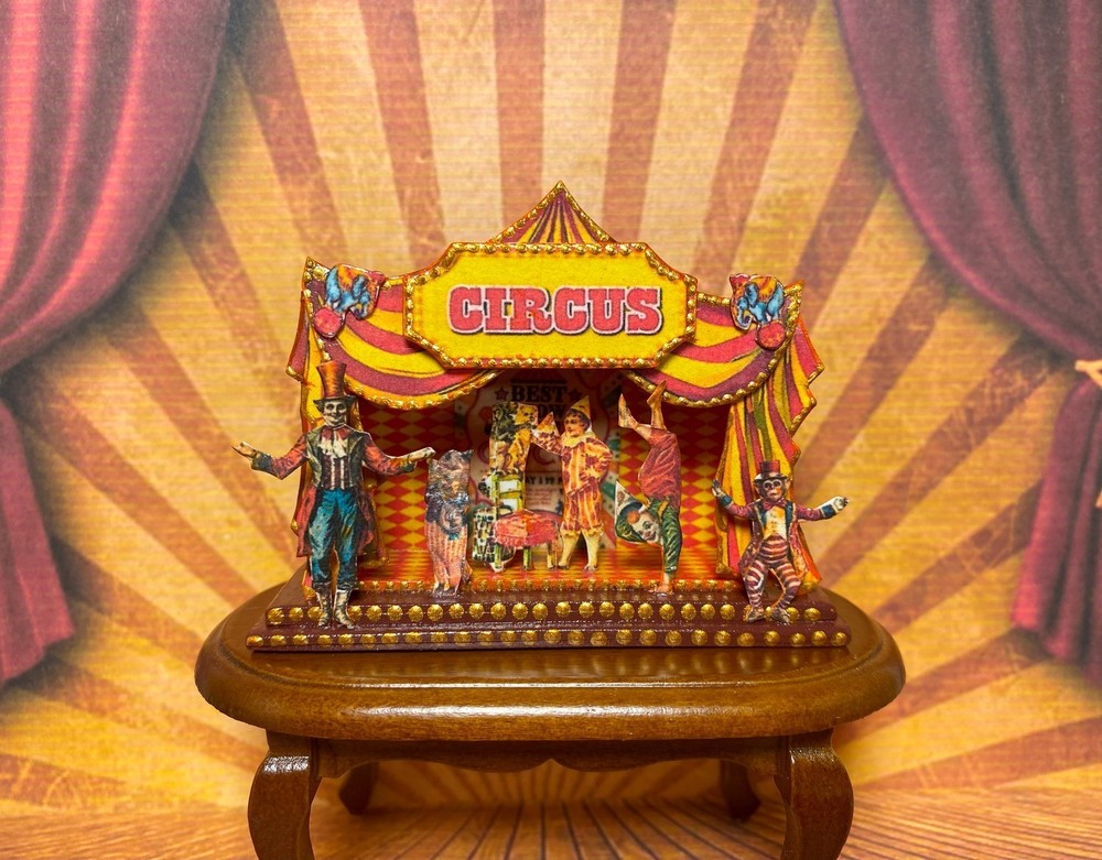Puppet Circus. 1:12 Scale. Puppet Theater. Handmade