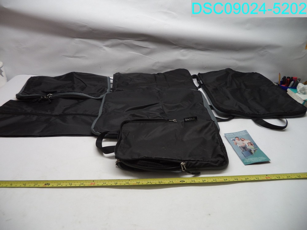 QTY=6: Bagail Black Packing Cubes with Compression
