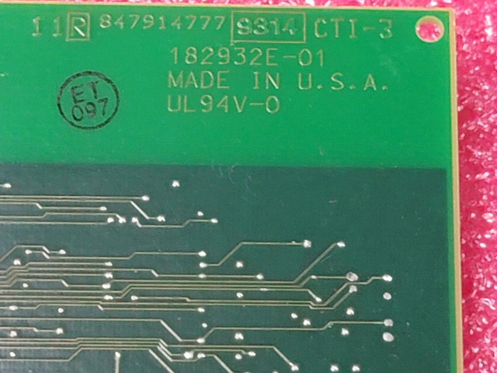 National Instruments AT-485 232 ISA Serial Interface Circuit board PCB #V6A