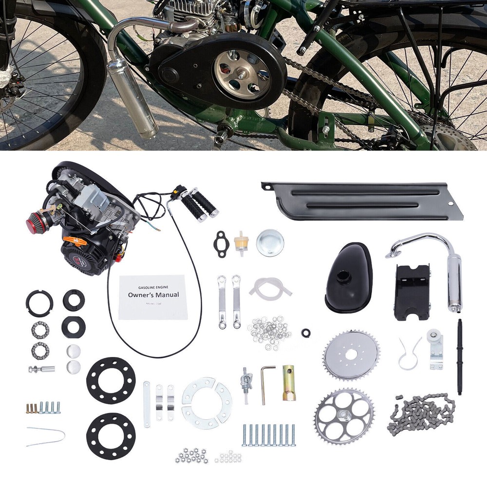 100cc 4 Stroke Bicycle Engine Kit Gas Motorized Motor Bike Modified DIY Engine