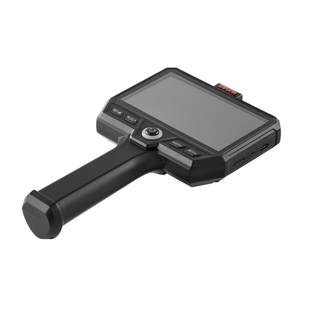 Triple Lens Endoscope 4.9FT Cable 5" Screen Borescope Camera IP67 w/ Light